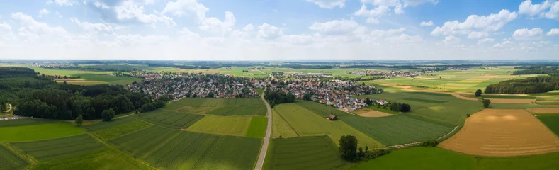 Foto op Plexiglas Luftaufnahme von ländlicher Region  © reichdernatur