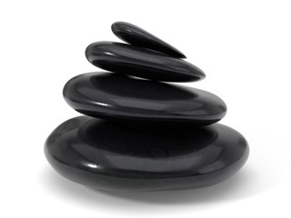 spa stones stack. 3d illustration