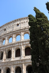 Resti archeologici dei Fori Imperiali e Colosseo. Roma Italia