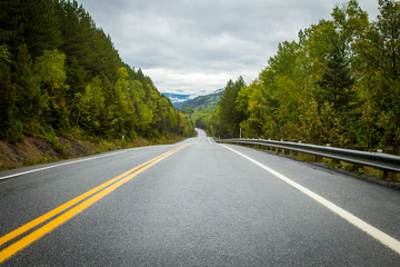 Highway in Gaspe Quebec
