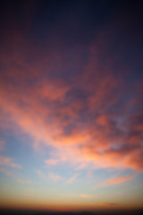 Sunset sky - deep blue and orange background
