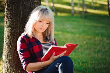 girl with book