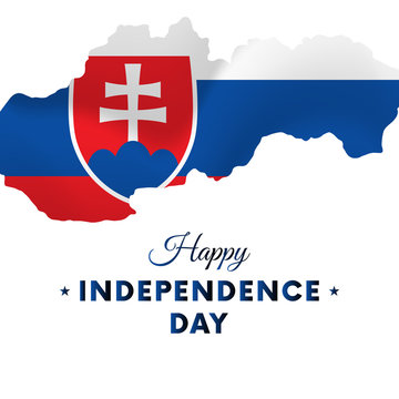 Slovakia Independence day. Slovakia map. Vector illustration.