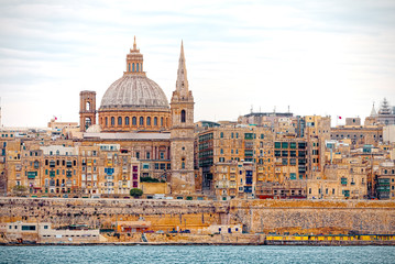View of the port of Valletta from the sea