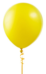 flying yellow balloon