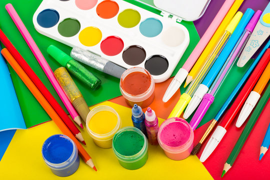 art supplies for creative work  for children