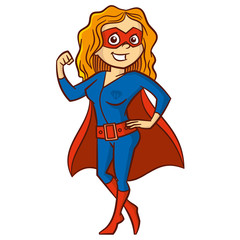 Super hero woman Cartoon character