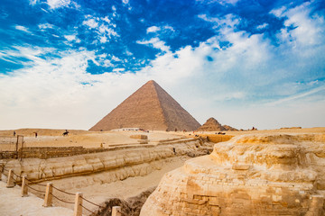 Fototapeta na wymiar The pyramid in Cairo, Egypt