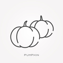 Line icon pumpkin
