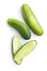 Fresh sliced cucumber.