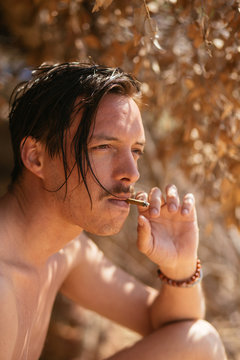 Man on beach