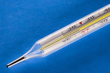 mercury thermometer. ideal temperature 36.6