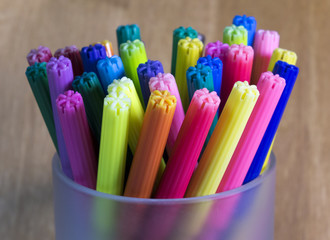 Color felt tip pens