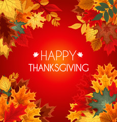 Abstract Vector Illustration Autumn Happy Thanksgiving Backgroun