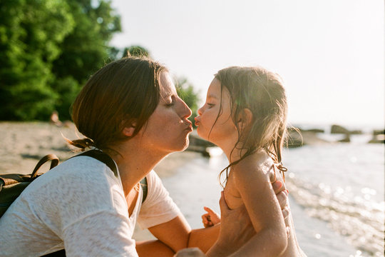 Portrait of mother and daughter