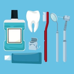 Dental care cartoons and icons icon vector illustration graphic design