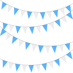 garland of flags triangles. Vector illustration for a site