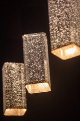 lamps in a dark room