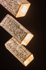 lamps in a dark room