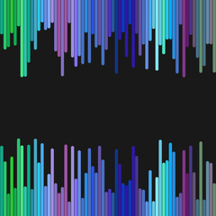 Modern geometric background design from vertical rounded stripes - abstract vector graphic design