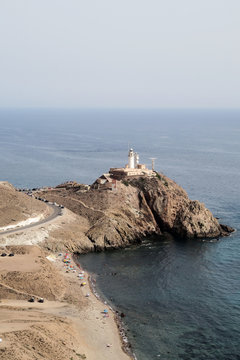 Lighthouse in Cabo de Gata, Almeria, Spain
