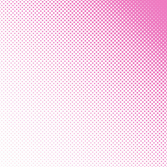 Abstract geometric halftone dot pattern background - vector design from pink circles in varying sizes on white background