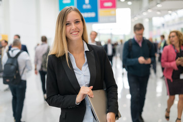 young blonde businesswoman