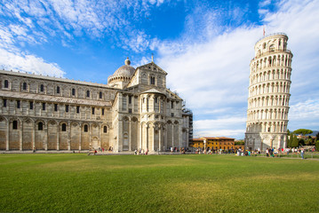 Leaning tower and Pisa cathedral, Pisa, Italy