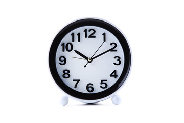 Black clock isolated on a white background