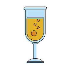 champagne glass icon image vector illustration design 