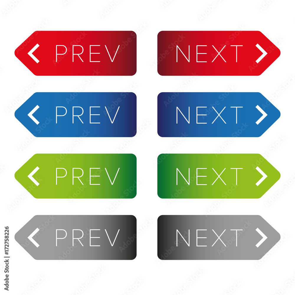Poster previous next button sign