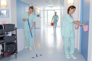 cleaning in hospital