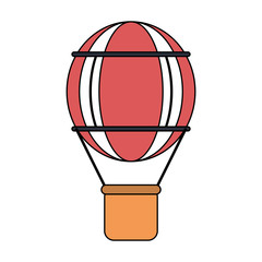 hot air balloon icon image vector illustration design 