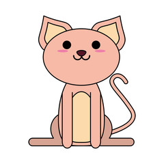 cat cartoon icon image vector illustration design 