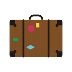 travel suitcase icon image vector illustration design 