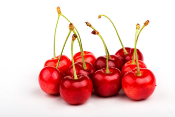 cherry on white background