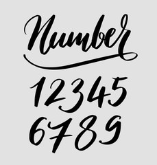 Number hand written typography. Ready to use it. Good use for logotype symbol cover label product brand poster title or any graphic design you want 
