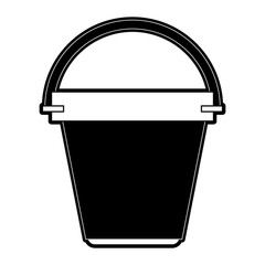 bucket with handle icon imagevector illustration design  black and white