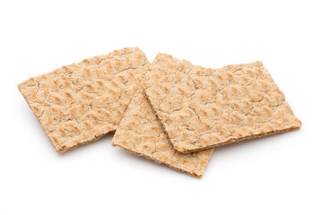 Stack of wholegrain crispy bread.