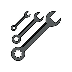 wrench spanners icon image vector illustration design 