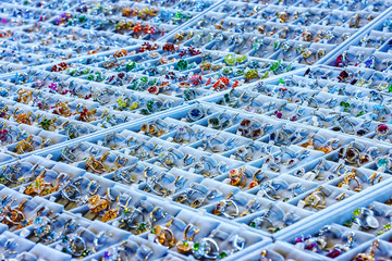 Fototapeta premium Colorful jewelry in the market