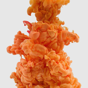 Paint dissolving in water