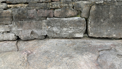 Closeup of a stonework wall