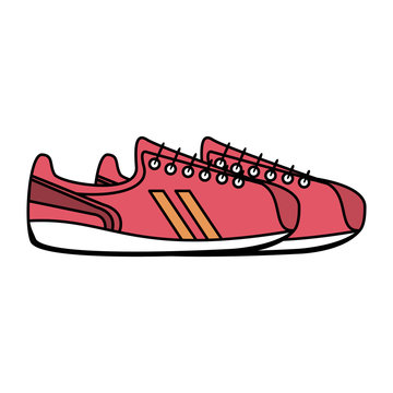 sneakers shoes icon image vector illustration design 