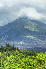 Landscape of Batur volcano on Bali island, Indonesia..