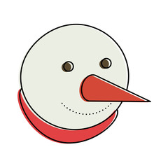 snowman christmas related icon image vector illustration design 