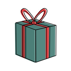 gift box with ribbon bow icon image vector illustration design 