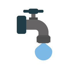 faucet and water drop icon image vector illustration design 