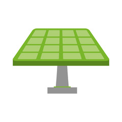 green solar panel icon image vector illustration design 