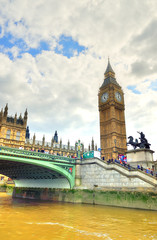 Big Ben and Houses of Parliament, London, UK..